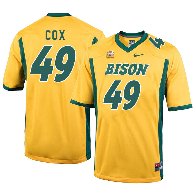 Men #49 Jasir Cox North Dakota State Bison College Football Jerseys Sale-Yellow